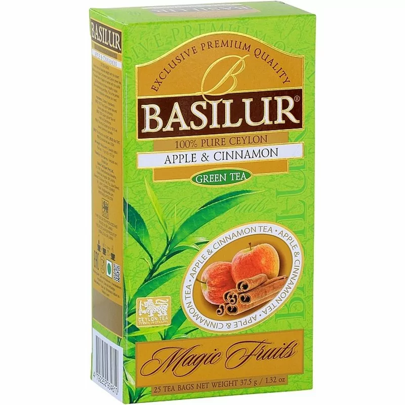 BASILUR Magic Apple a Cinnamon zelený čaj nepřebal 25x1,5g