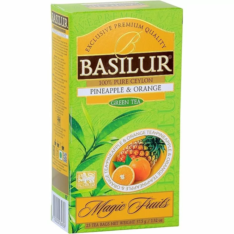 BASILUR Magic Pineapple a Orange zelený čaj nepřebal 25x1,5g