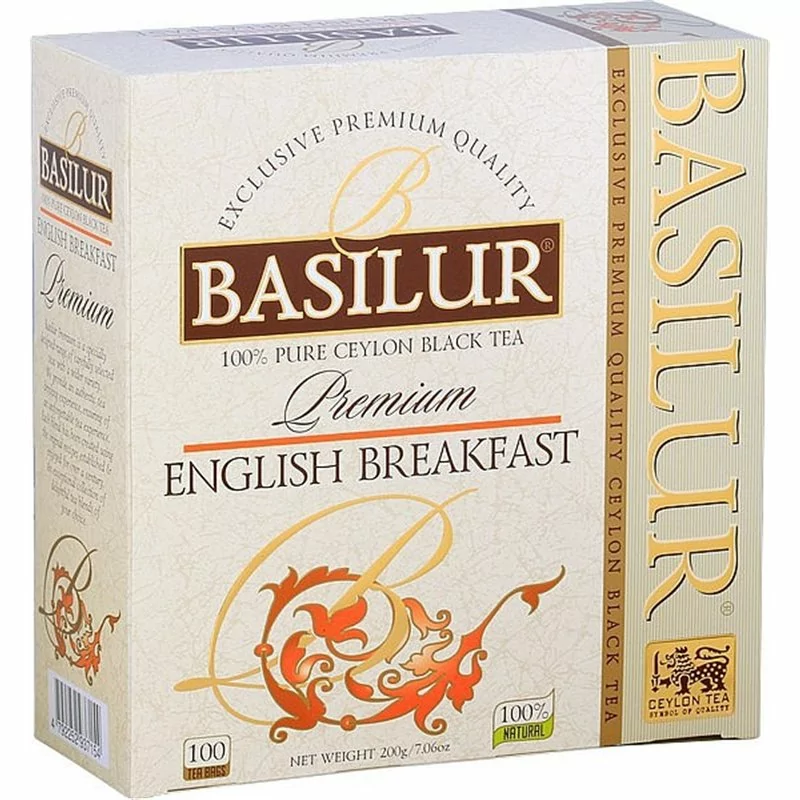 BASILUR Premium English Breakfast černý čaj nepřebal 100x2g