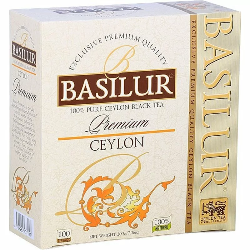 BASILUR Premium Ceylon černý čaj nepřebal 100x2g