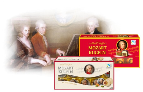 Mozartovy koule - marcipán, oříšky, čokoláda